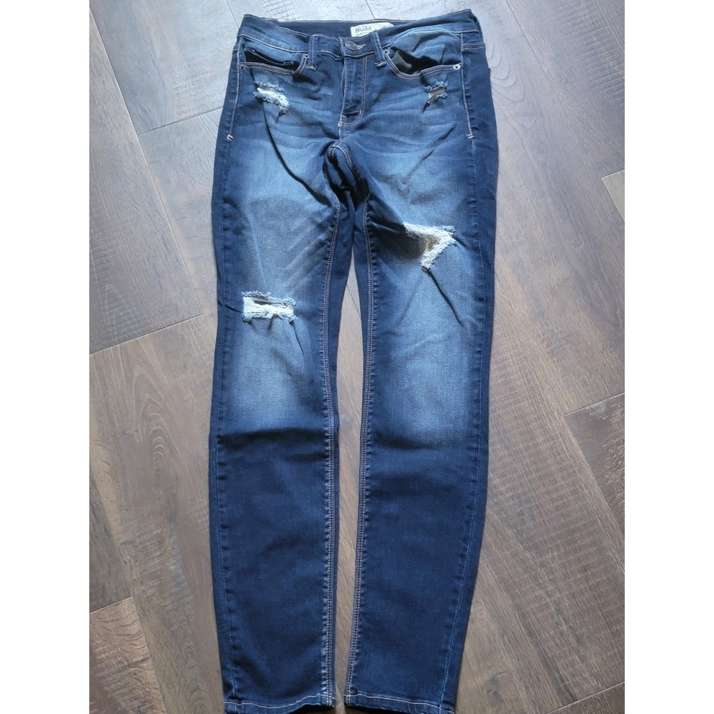 Vintage Mudd Low Rise Skinny Jeans Distressed Dark Wash‎ Denim Size 5 Y2K